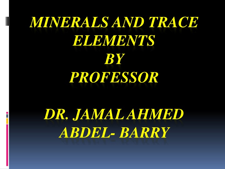 minerals and trace elements by professor