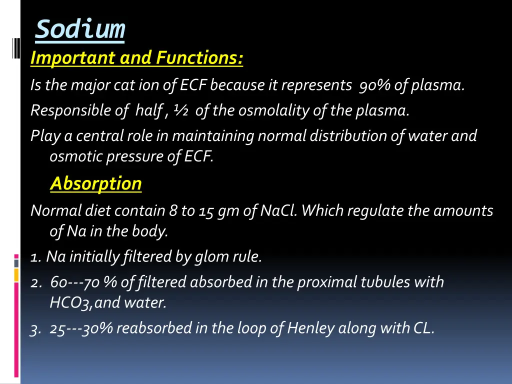 sodium important and functions is the major