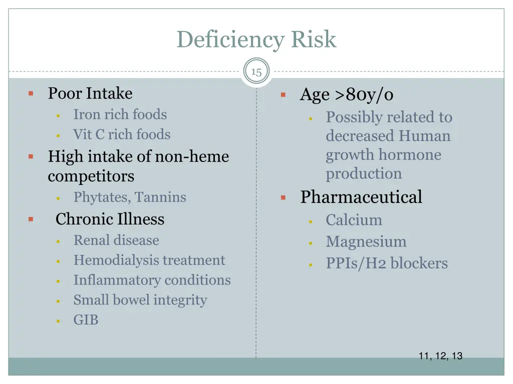 deficiency risk