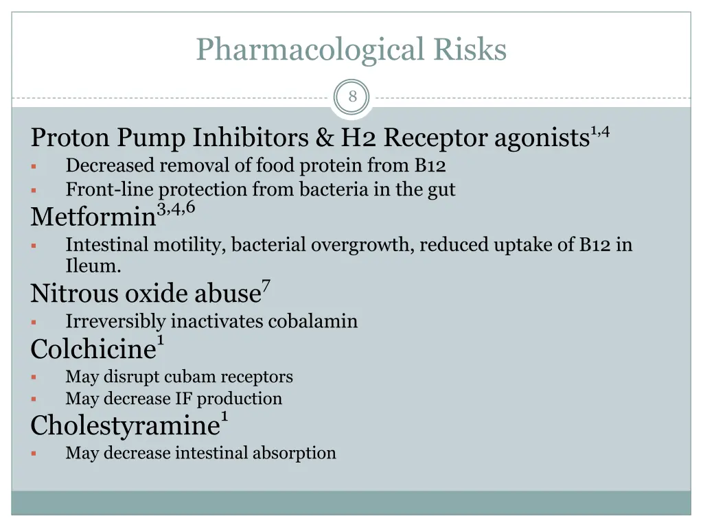 pharmacological risks