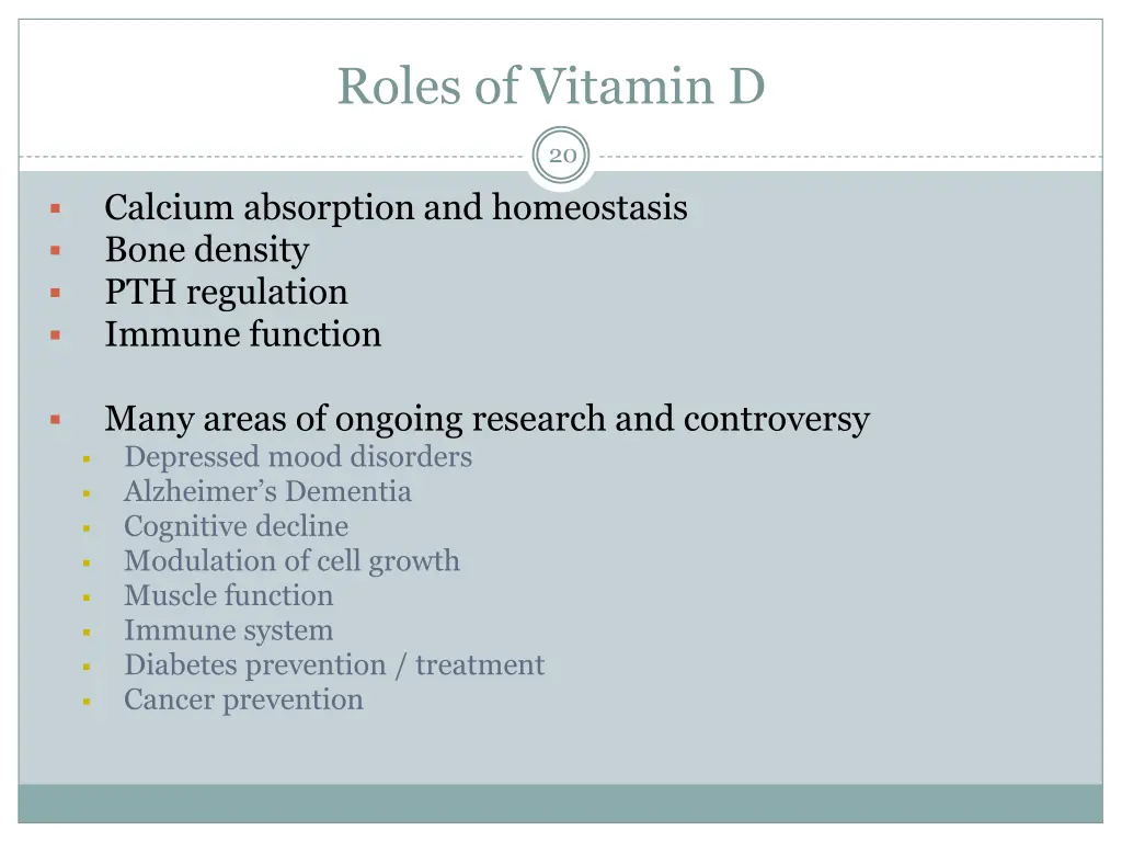 roles of vitamin d