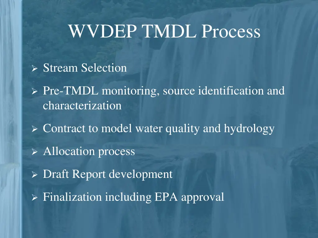 wvdep tmdl process