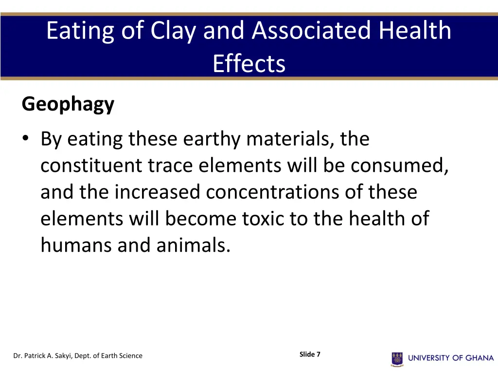 eating of clay and associated health effects 1