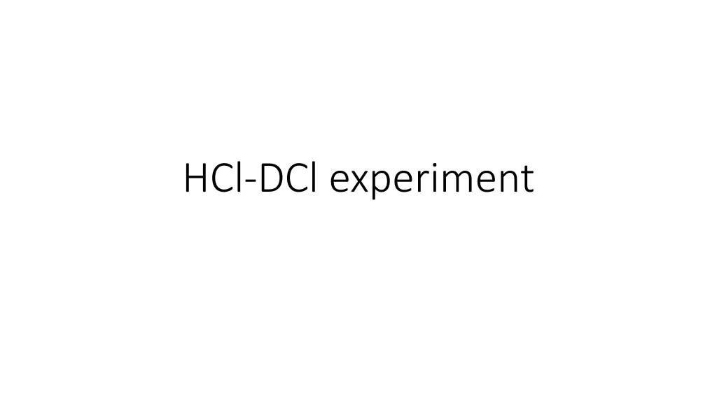 hcl dcl experiment