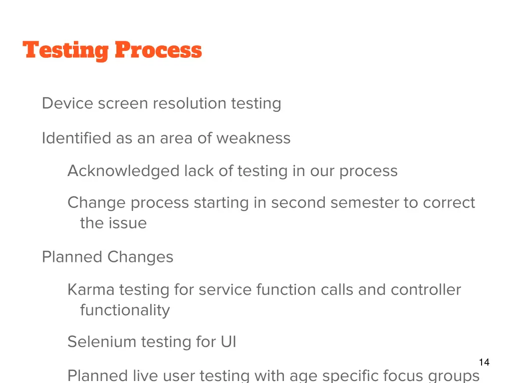 testing process