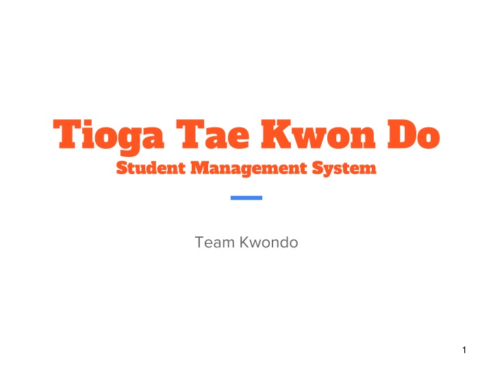 tioga tae kwon do student management system