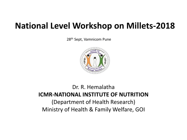 national level workshop on millets 2018