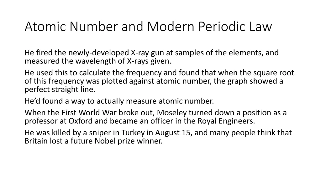 atomic number and modern periodic law 1