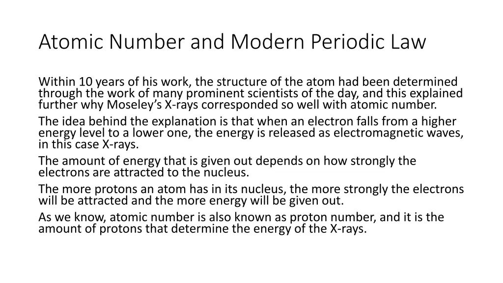 atomic number and modern periodic law 2