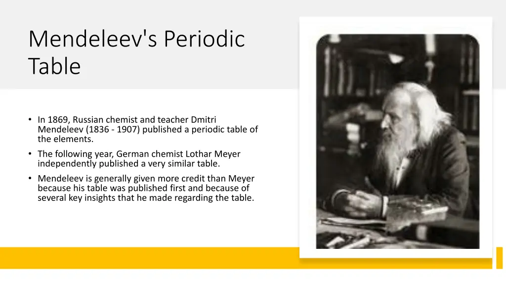 mendeleev s periodic table