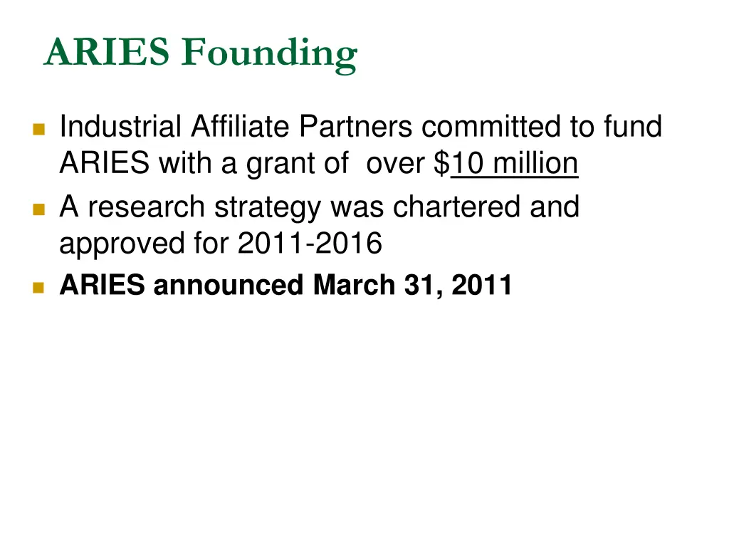 aries founding