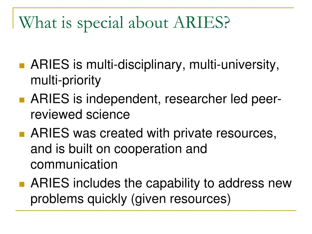 what is special about aries