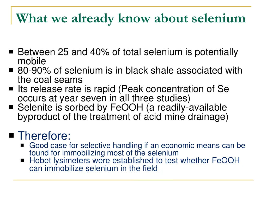 what we already know about selenium