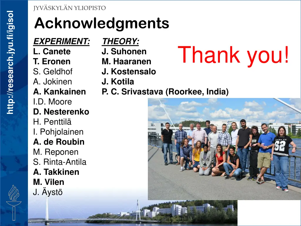 jyv skyl n yliopisto acknowledgments