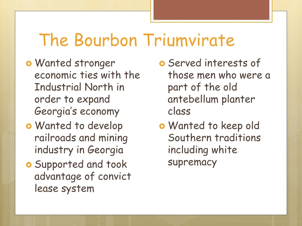 the bourbon triumvirate 1