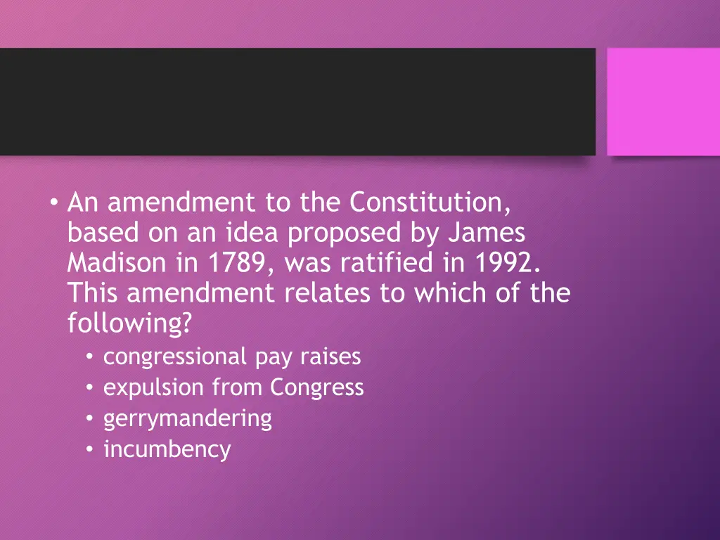 an amendment to the constitution based on an idea