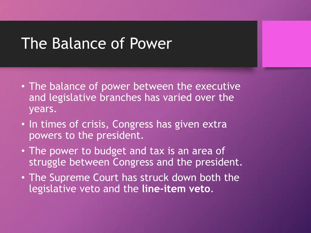 the balance of power