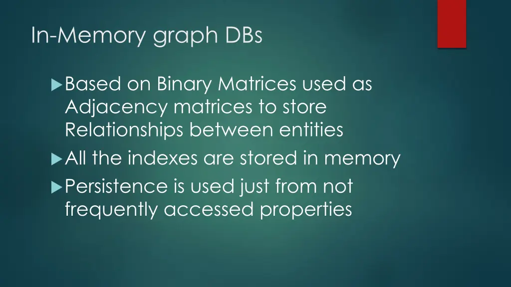 in memory graph dbs