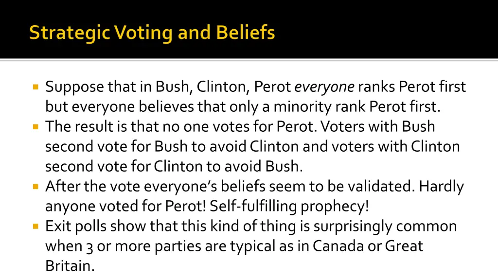 suppose that in bush clinton perot everyone ranks