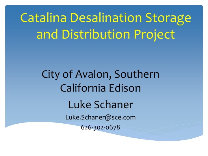 catalina desalination storage and distribution