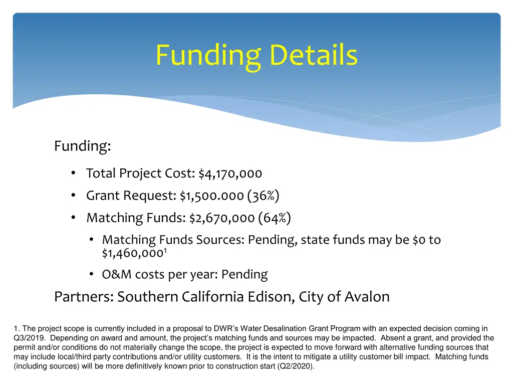 funding details