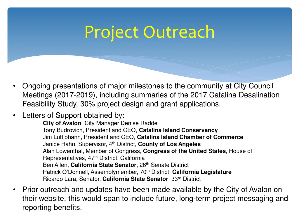 project outreach