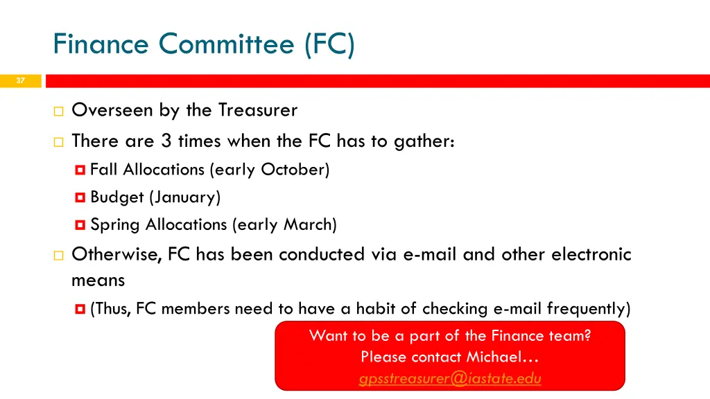 finance committee fc