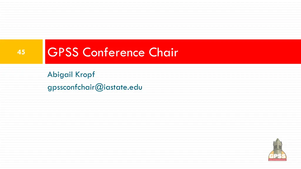 gpss conference chair