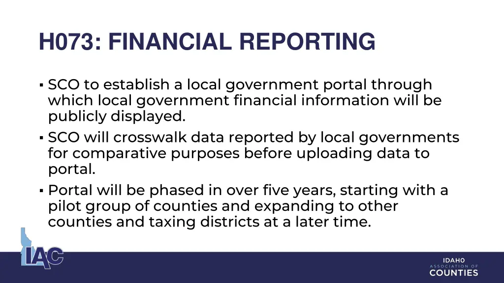 h073 financial reporting