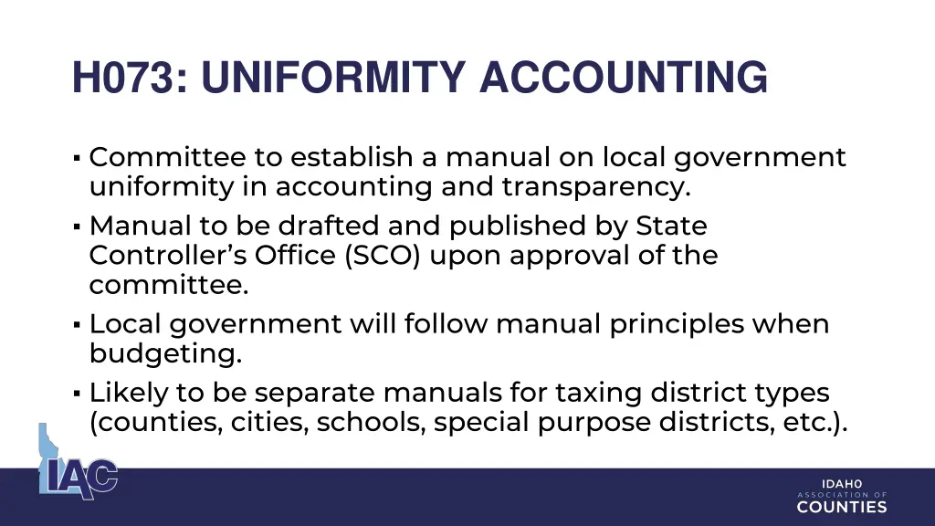 h073 uniformity accounting