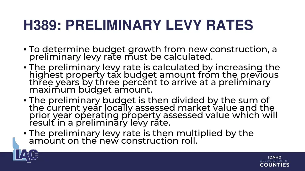 h389 preliminary levy rates