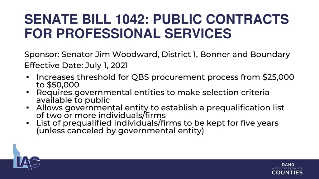 senate bill 1042 public contracts