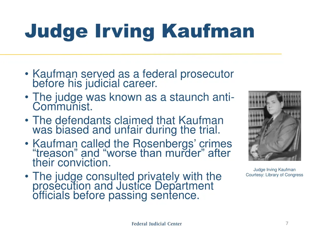 judge irving kaufman