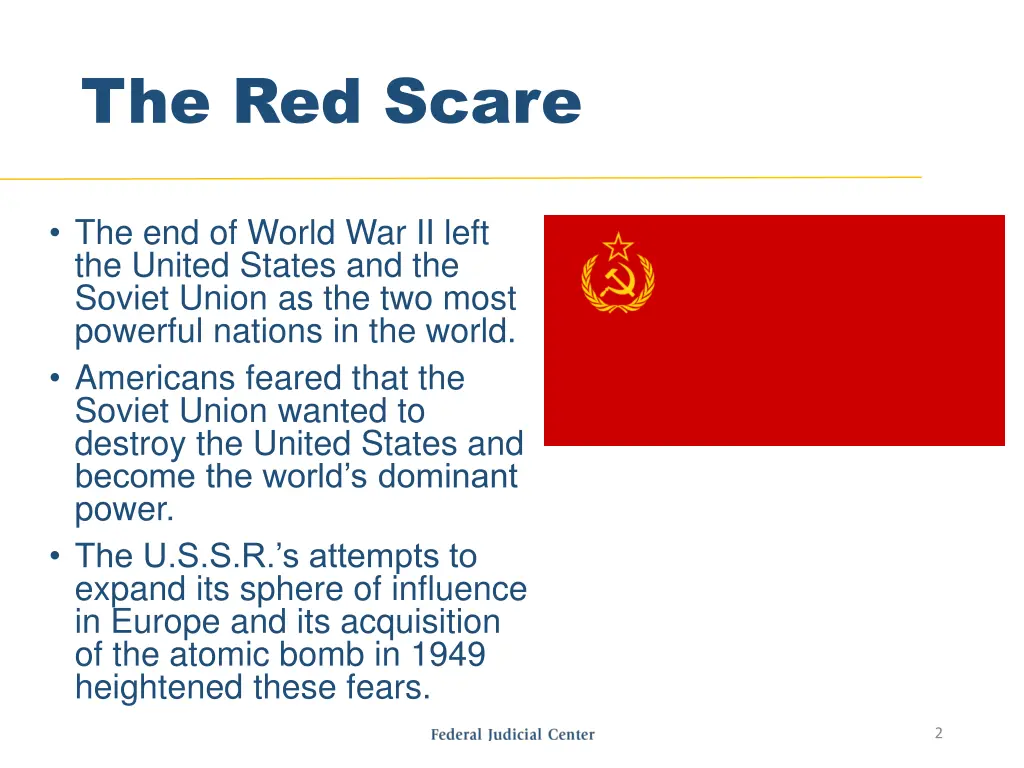 the red scare