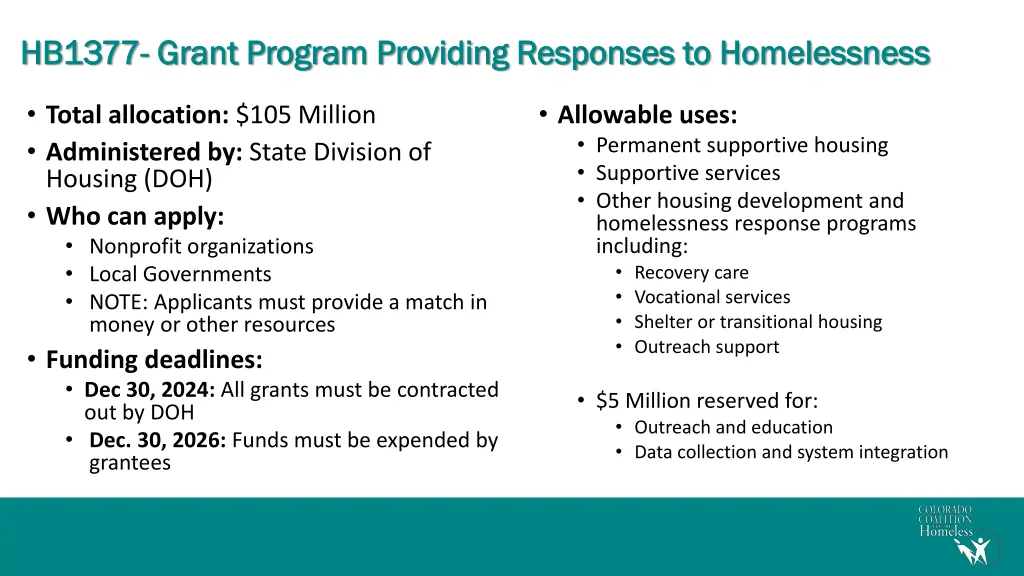 hb1377 hb1377 grant program providing responses