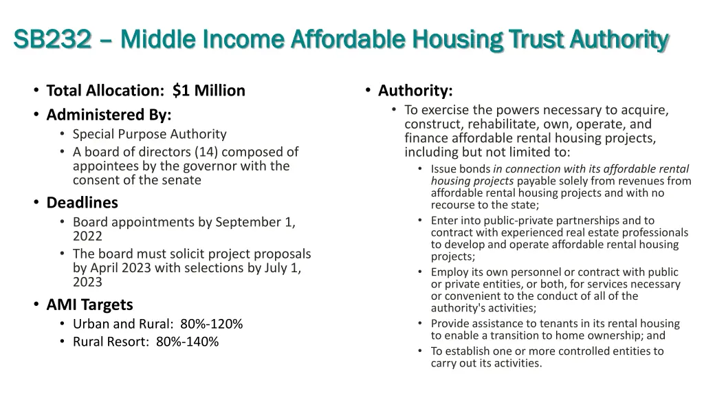 sb232 sb232 middle income affordable housing