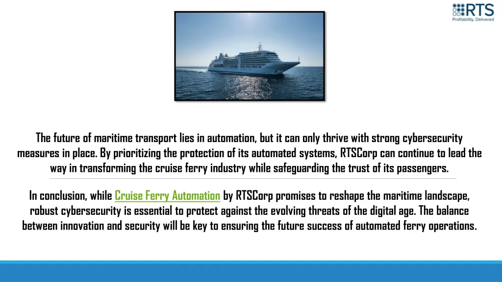 the future of maritime transport lies