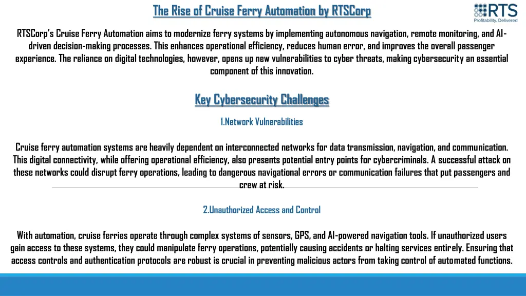 the rise of cruise ferry automation by rtscorp