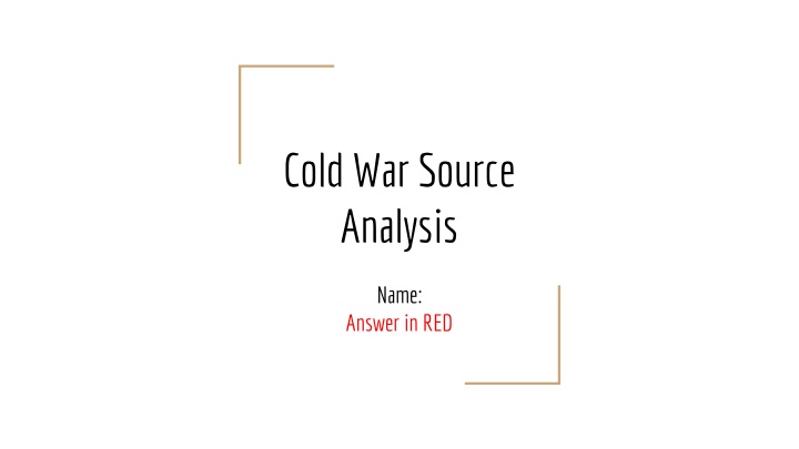 cold war source analysis