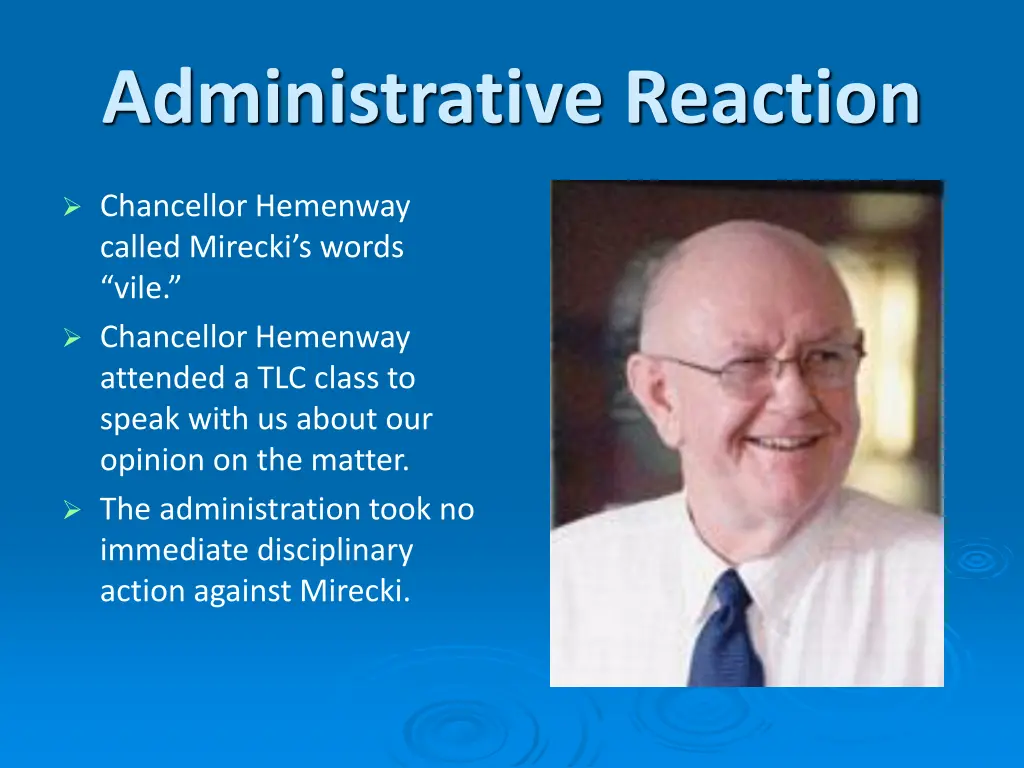 administrative reaction