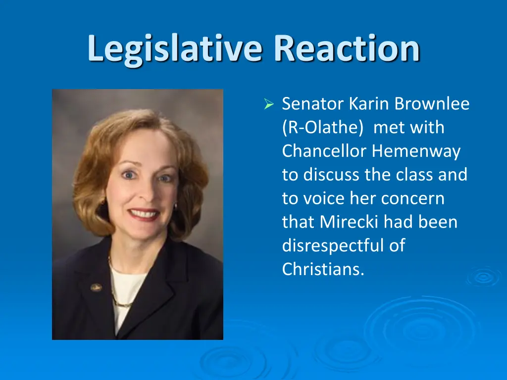 legislative reaction 1