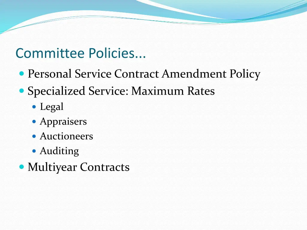 committee policies