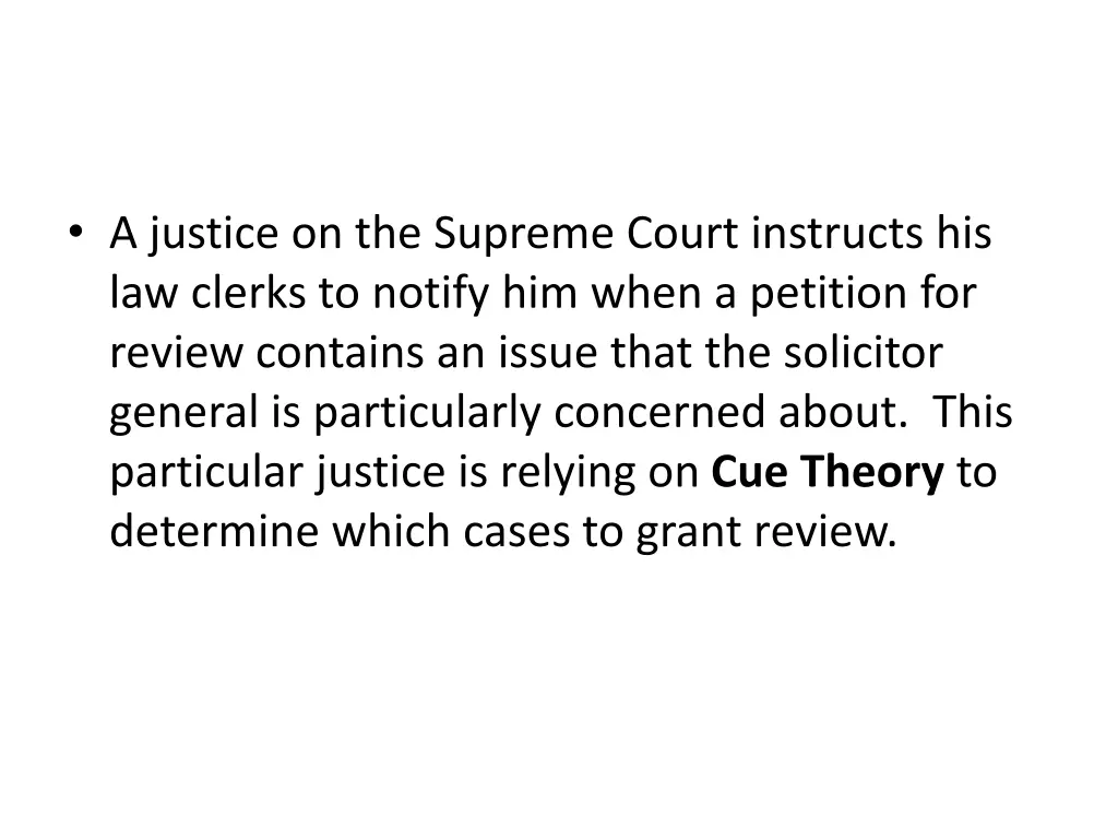 a justice on the supreme court instructs