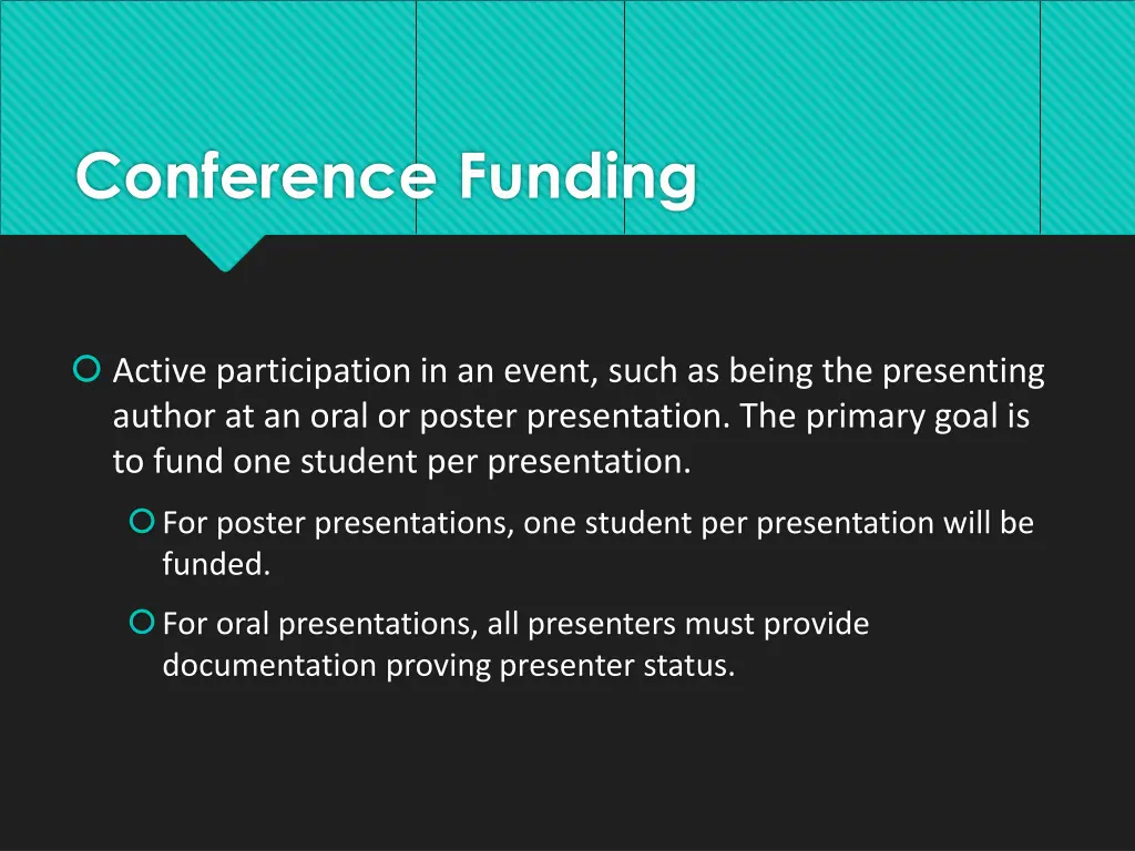 conference funding