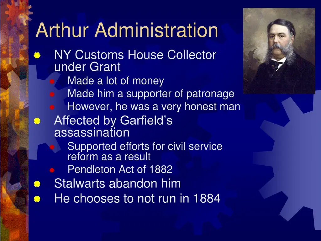 arthur administration ny customs house collector