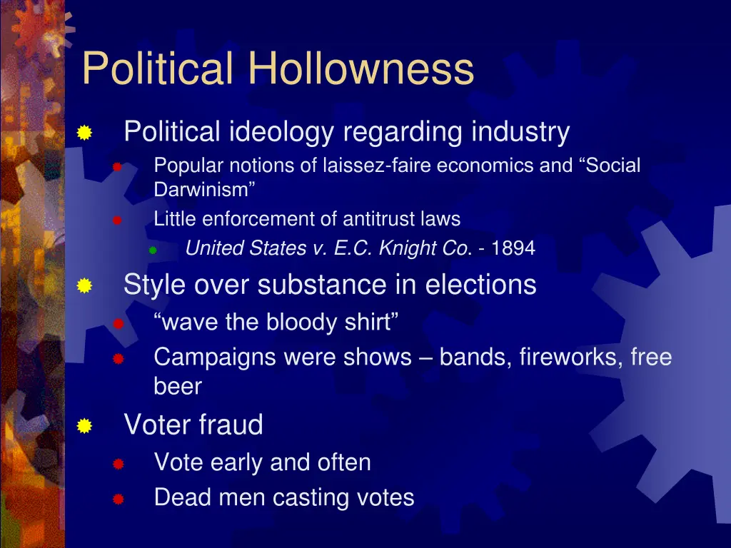 political hollowness