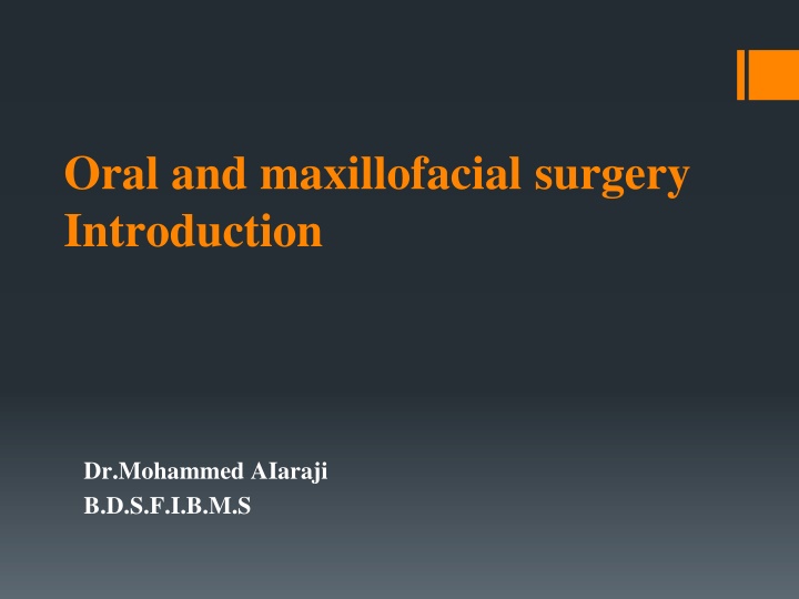 oral and maxillofacial surgery introduction