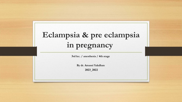 eclampsia pre eclampsia in pregnancy