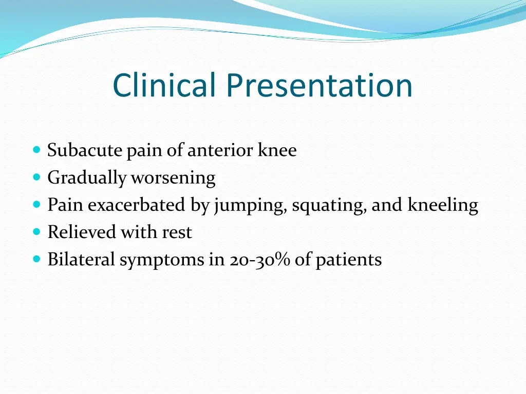 clinical presentation