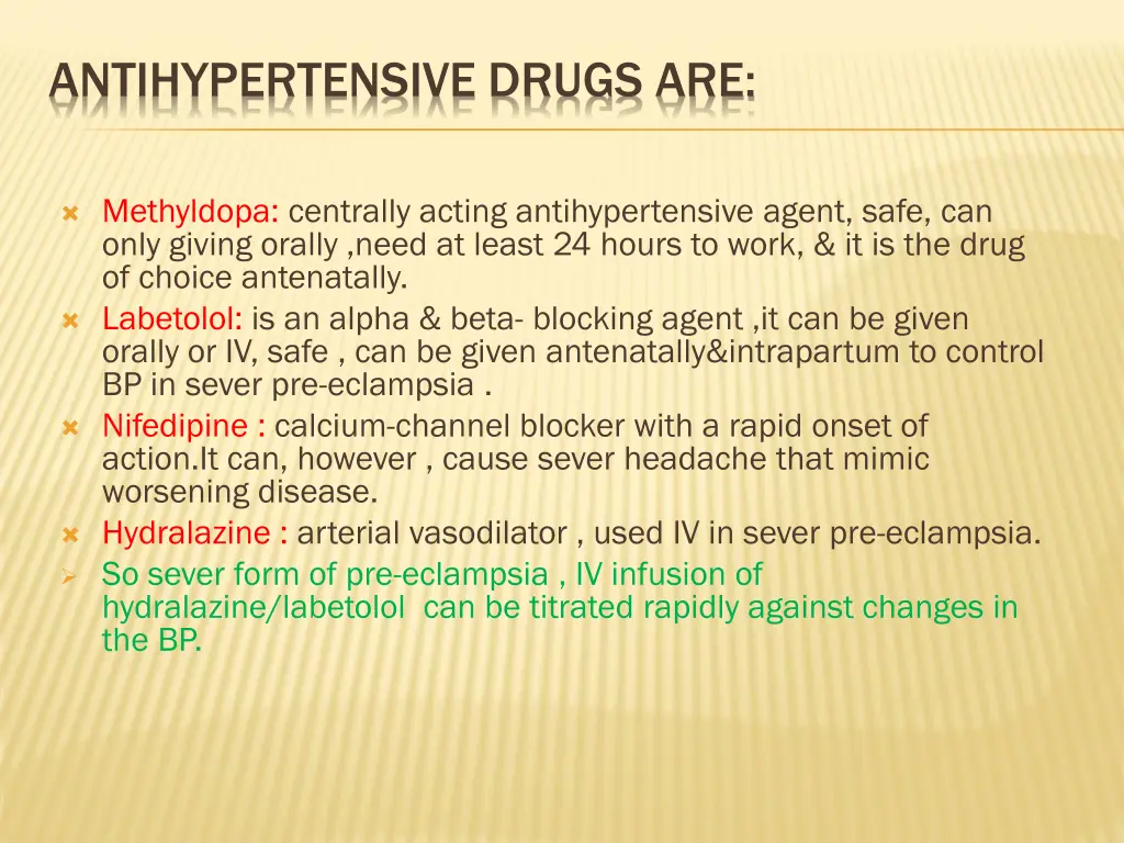 antihypertensive drugs are